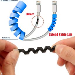 sainitraders 20 Piece Cable Protectors with Mobile Stands |Anti Break Wire Guard| Cable Protector-image-9