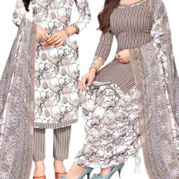 Unstitched Crepe Salwar Suit Material Printed-image-53