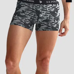 U.S. Polo Assn. Pack Of 2 Men Solid Details Mid Rise Shorts Trunks-OET10-002-P2-24
