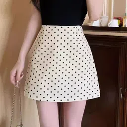StyleCast x Revolte Printed High Waist A- Line Mini Skirt-87