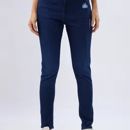 SPYKAR Women Cotton Mildly Distressed Super Skinny Fit Jeans-picture-13