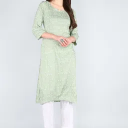 Tviksha Fashion Women Yoke Design Flared Sleeves Thread Work Kurta-picture-6