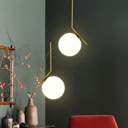 GAUVIK Gold-Toned Glass Ceiling Lamp-image-89