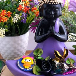 Zart Black Buddha Idol Showpiece-image-27