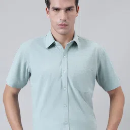 ACCOX Comfort Pin Striped Spread Collar Pure Cotton Formal Shirt-picture-19