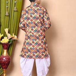 NFC CREATION Boys Embroidered Regular Sequinned Kurta with Patiala image 3
