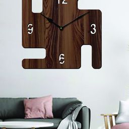 Freny Exim Brown Analogue Wood Wall Clock-image-102