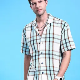 The Indian Garage Co Men Opaque Checked Casual Shirt-image-49