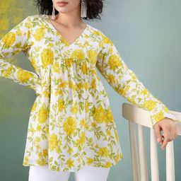 CLANGER Women Floral Print Peplum Top-picture-13