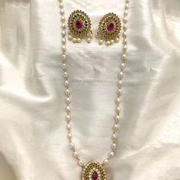 Rangrozo Jewellery Gold Plated Stones Studded & BeadedJewellery Set-image-31