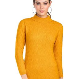 Moda Elementi Women Cable Knit Woollen Pullover-image-97