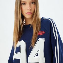 Koton Women Cotton Printed Pullover Sweatshirt-picture-6
