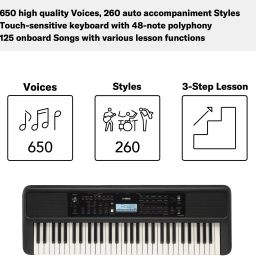 383 Yamaha PSR-E383 Portable Keyboard 61 Keys (Adaptor Included) Digital Portable Keyboard image 3