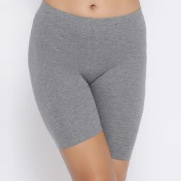 Solid Women Grey Cycling Shorts-image-64