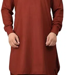 Men Cotton Blend Kurta Pyjama Set-image-18