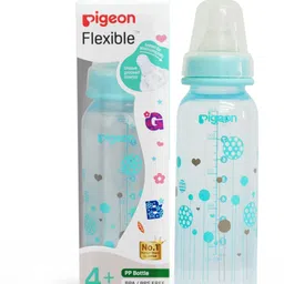 pigeon Peristaltic clear baby feeding bottle Round Base abstract - 240 ml-picture-20