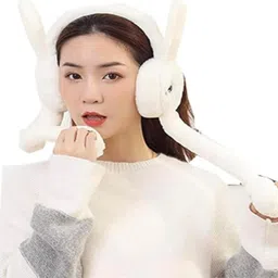 blackrod Cute Rabbit Bunny Design Soft Ear Moving Earmuff for Girls & Kids ABOVE 7 Years Ear Muff-picture-18