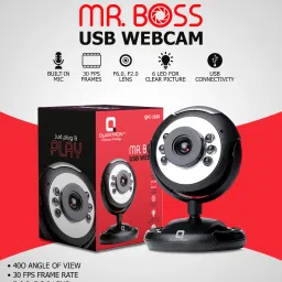 Quantron QPC-1010 , WEBCAM USB 6 LIGHT BLACK WEBCAM. 6Webcam with Night Vision USB Connectivity-13
