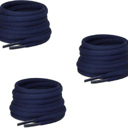 house of common shoe laces round Navy Blue 3pair sport boot oval laces Shoe Lace-image-91