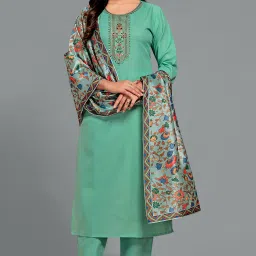 Embroidered Kurta, Trouser/Pant & Dupatta Set-image-6