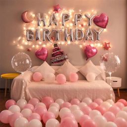 Solid led light with cake foil birthday combo Balloon-image-71