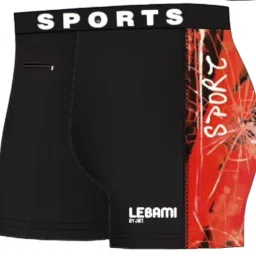 Chlorine Resistant Swimming Shorts Trunk Jammers Swimear Swimsuit For Men Printed Men Trunk Red Swimsuit-image-98