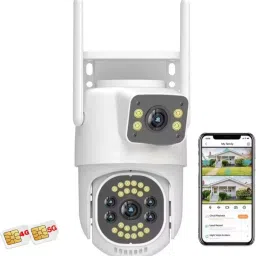 NXXTTNK Dual Lens 4g sim ptz 5MP 360 PTZ View Motion Detection 2-Way Audio/Siren Security Camera-22