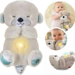 Breathing Teddy Otter Glowing Music for Baby Sensory Sleep Rhythmic Soft Toy - 30 cm-image-27