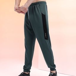 HRX by Hrithik Roshan Men Mid-Rise Rapid-Dry Training Joggers with Side Stripes-picture-9
