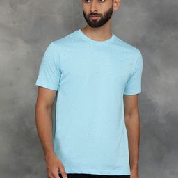 Greenfibre Men Conversational Printed Round Neck Pure Cotton Slim Fit T-shirt-image-80