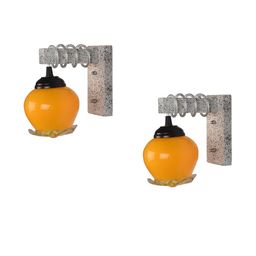 SOMIL Yellow Glass Cylinder Printed Wall Lamps-picture-19