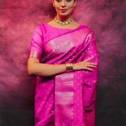 VILLE FASHION Woven Design Zari Art Silk Kanjeevaram Saree-picture-45