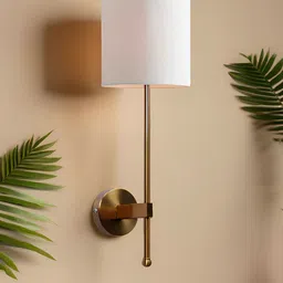 akway Beige Metal Cylinder Shaped Wall Lamp-image-14