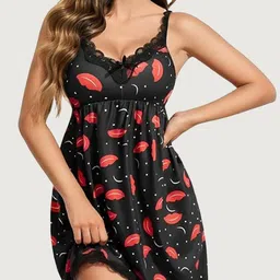chia fashions Women Printed Sleeveless Nightdress-image-86
