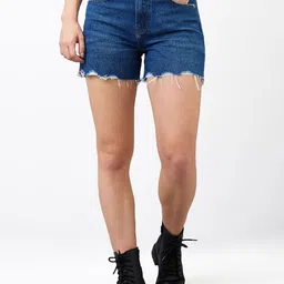SPYKAR Women Cotton Regular Fit Denim Shorts-picture-21