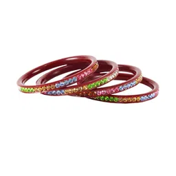 Vidhya Kangan Red Bangle Set-58