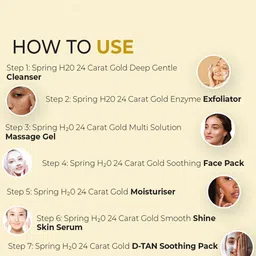 Spring H2O Set Of 2 Diamond & 24 Carat Gold Facial Kit - 140 g image 2