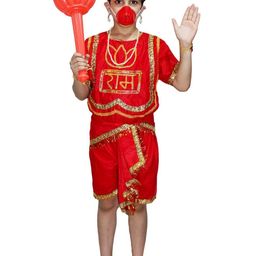 Kaku Fancy dresses Boys Top With Dhoti Pants Hanuman Ji Costume-30
