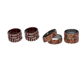 Somil Combo Glass Bangles For Women |Combo Of 2 Set, Maroon, Multicolor-image-51
