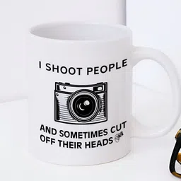 ARTBUG White Printed Ceramic Glossy Core Set of Cups and Mugs image 4
