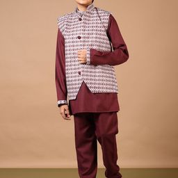 V-Mart Boys Regular Kurta with Pyjamas-2