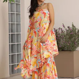Libas Printed One Shoulder Tunic & Sharara image 3