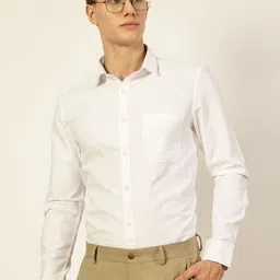 Thomas Scott Men Smart Cutaway Collar Solid Cotton Formal Shirt-image-18