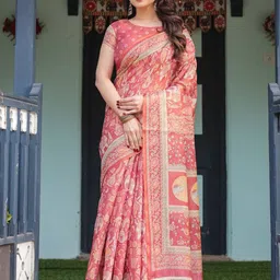 ALMAARI FASHION Floral Printed Pure Cotton Saree-picture-46