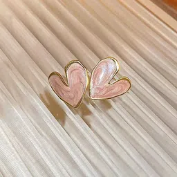 VAGHBHATT Heart Shaped Studs Earrings-7