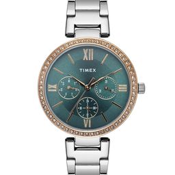 Timex Women Patterned Stainless Steel Bracelet Style Straps Analogue Watch TWEL18706-image-68