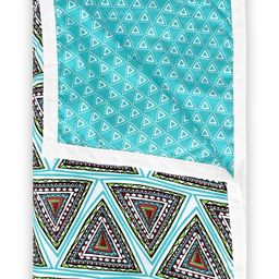 Divine Casa Blue Geometric Printed Microfiber AC Room 120GSM Reversible Single Bed Dohar-image-75
