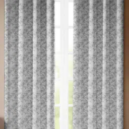 Nefertiti Home Grey Set of 2 Black Out Door Curtain-image-87