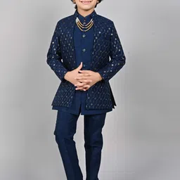 ahhaaaa Boys Printed  Sherwani Set-25