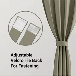 TOP DRAPES Charcoal 2 Pieces Black Out Door Curtain-image-98